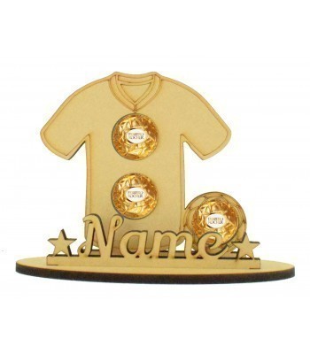 6mm Football T-shirt Shape Ferrero Rocher or Lindt Chocolate Ball Holder on a Stand - Stand Options
